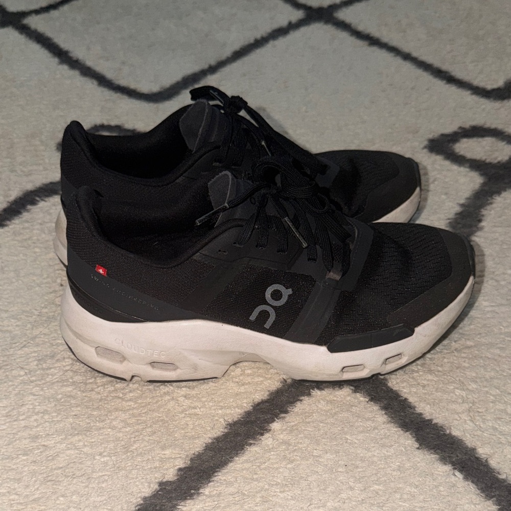 On Running Cloudpulse Black and White Athletic Shoes